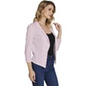 Rose  Quartz Pink	 - 	Casual 3/4 Sleeve Spring Jacket View3