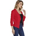 Venetian Red	 - 	Casual 3/4 Sleeve Spring Jacket View3