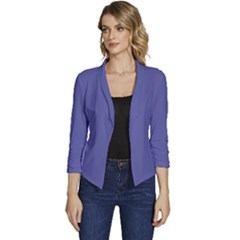 Blue Iris	 - 	casual 3/4 Sleeve Spring Jacket by ColorfulWomensWear