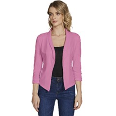 Cadi Pink	 - 	casual 3/4 Sleeve Spring Jacket by ColorfulWomensWear