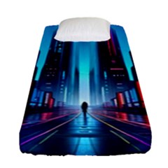 City People Cyberpunk Fitted Sheet (single Size)