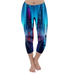 City People Cyberpunk Capri Winter Leggings 