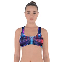 City People Cyberpunk Got No Strings Sports Bra by Jancukart