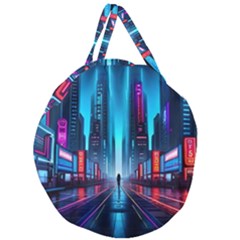 City People Cyberpunk Giant Round Zipper Tote