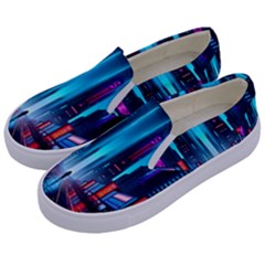 City People Cyberpunk Kids  Canvas Slip Ons