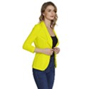 Lemon Glacier Yellow	 - 	One-Button 3/4 Sleeve Short Jacket View3