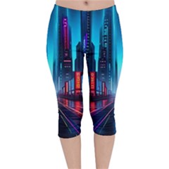 City People Cyberpunk Velvet Capri Leggings 