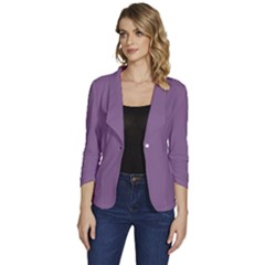 China Violet Purple	 - 	one-button 3/4 Sleeve Short Jacket