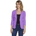 Floral Purple	 - 	One-Button 3/4 Sleeve Short Jacket View1