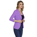 Floral Purple	 - 	One-Button 3/4 Sleeve Short Jacket View3