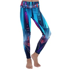 City People Cyberpunk Kids  Lightweight Velour Classic Yoga Leggings