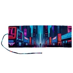 City People Cyberpunk Roll Up Canvas Pencil Holder (m)