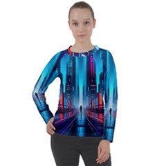 City People Cyberpunk Women s Long Sleeve Raglan Tee