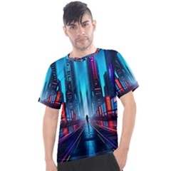 City People Cyberpunk Men s Sport Top