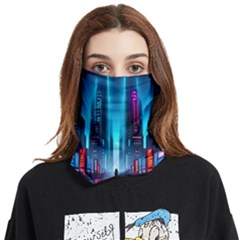 City People Cyberpunk Face Covering Bandana (two Sides)