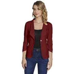 Garnet	 - 	one-button 3/4 Sleeve Short Jacket