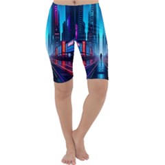 City People Cyberpunk Cropped Leggings  by Jancukart