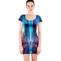 City People Cyberpunk Short Sleeve Bodycon Dress View1