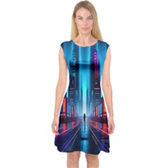 City People Cyberpunk Capsleeve Midi Dress