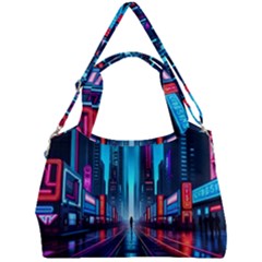 City People Cyberpunk Double Compartment Shoulder Bag by Jancukart