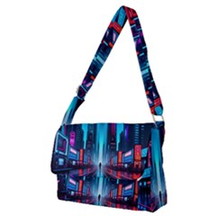 City People Cyberpunk Full Print Messenger Bag (m)