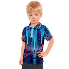 City People Cyberpunk Kids  Polo Tee