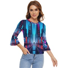 City People Cyberpunk Bell Sleeve Top