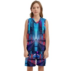 City People Cyberpunk Kids  Basketball Mesh Set by Jancukart