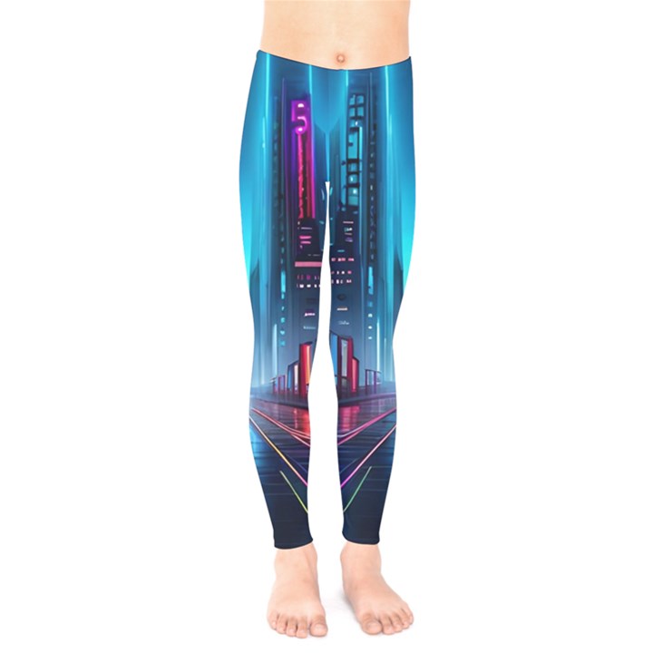 City People Cyberpunk Kids  Classic Winter Leggings