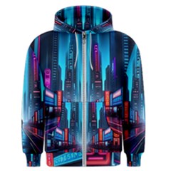 City People Cyberpunk Men s Zipper Hoodie by Jancukart