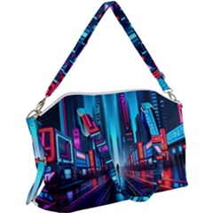 City People Cyberpunk Canvas Crossbody Bag