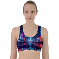 City People Cyberpunk Back Weave Sports Bra by Jancukart