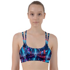 City People Cyberpunk Line Them Up Sports Bra by Jancukart