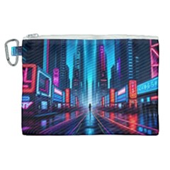 City People Cyberpunk Canvas Cosmetic Bag (xl)