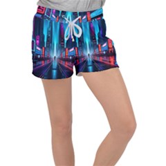 City People Cyberpunk Velour Lounge Shorts