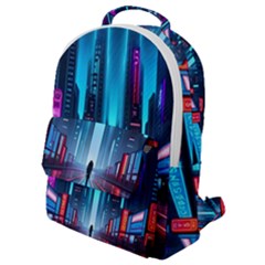 City People Cyberpunk Flap Pocket Backpack (small)