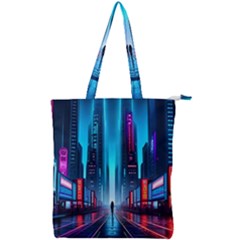 City People Cyberpunk Double Zip Up Tote Bag