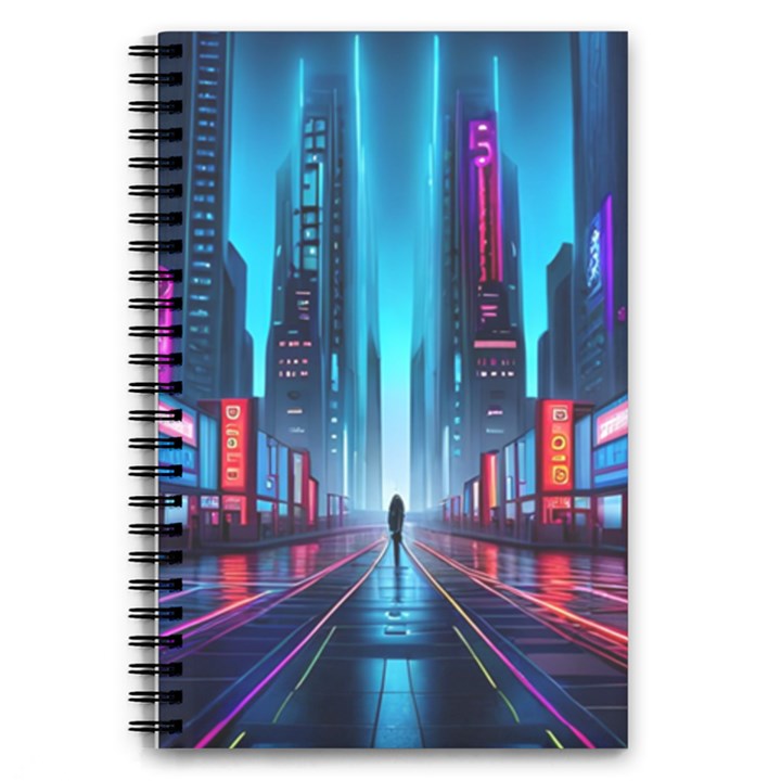 City People Cyberpunk 5.5  x 8.5  Notebook