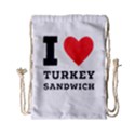 I love turkey sandwich Drawstring Bag (Small) View1