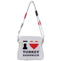 I love turkey sandwich Zipper Messenger Bag View3