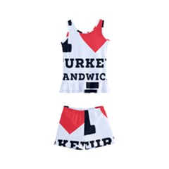 I Love Turkey Sandwich Kids  Boyleg Swimsuit by ilovewhateva