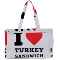 I Love Turkey Sandwich Canvas Work Bag by ilovewhateva