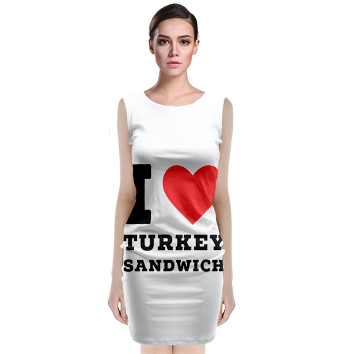 I love turkey sandwich Sleeveless Velvet Midi Dress