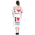 I love turkey sandwich Shoulder Tie Bardot Midi Dress View2