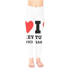 I Love Turkey Sandwich Kids  Leggings by ilovewhateva