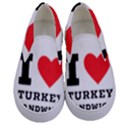 I love turkey sandwich Kids  Canvas Slip Ons View1