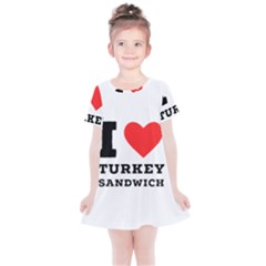 I Love Turkey Sandwich Kids  Simple Cotton Dress