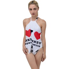 I Love Turkey Sandwich Go With The Flow One Piece Swimsuit by ilovewhateva