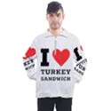 I love turkey sandwich Men s Half Zip Pullover View1