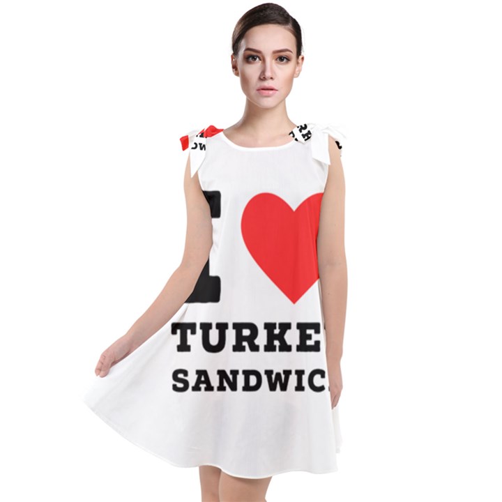 I love turkey sandwich Tie Up Tunic Dress